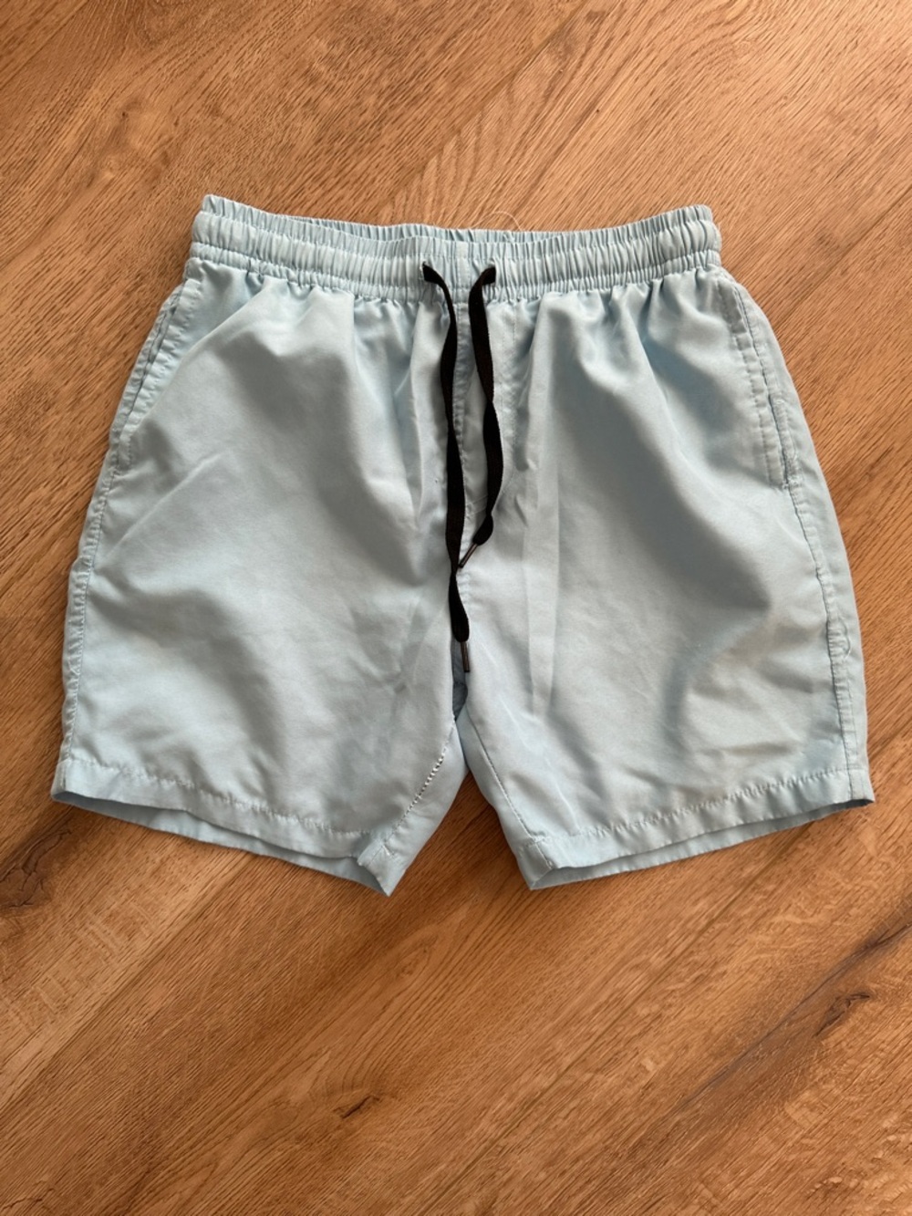 Light Blue Drawstring swim shorts with lining
